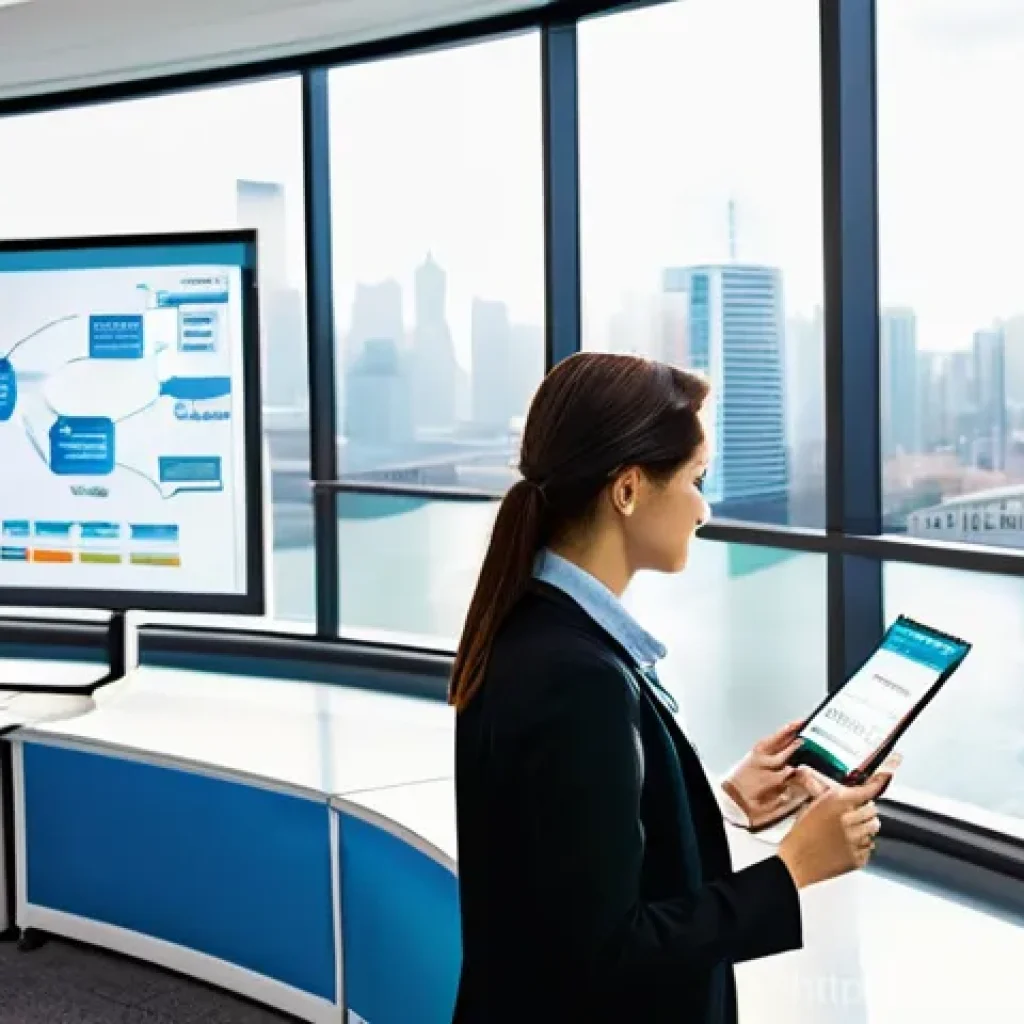 환경경영 이론 공부법 - **Prompt for ISO 14001: The Continuous Improvement Cycle in Action**
"A bright, modern office en...